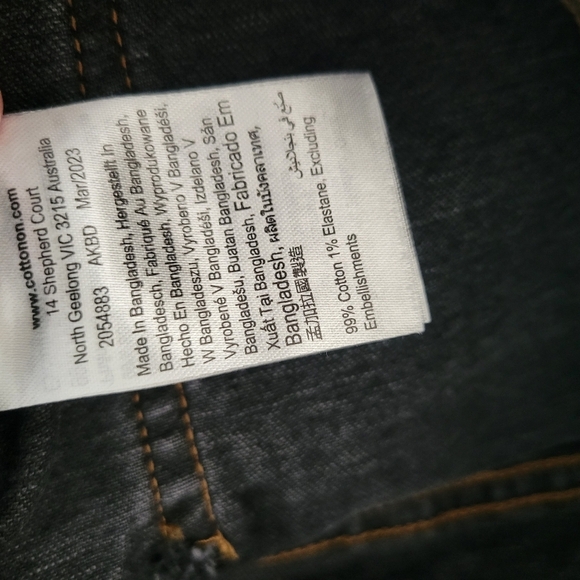 COTTON ON Women's Black Wash Stretch Bootleg Jean Size 0 - Picture 8 of 9